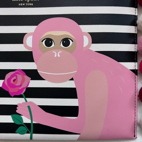 Kate Spade rambling roses monkey medium bella pouch - Picture 4 of 5